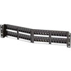 Ortronics Category 6 TechChoice 48 Port Angled Patch Panel Black 1RU - 48 Ports - 48 x RJ-45 - 1U High - Black - Rack-mountable SPA6U48