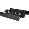 Ortronics Horizontal Cable Manager - Double Sided - 19 in mounting x 2 rack unit - Black - Horizontal Cable Manager - Black - 2U Rack DHMC2RU