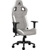 Corsair T3 RUSH Gaming Chair - GrayWhite - For Gaming - Fabric Nylon Metal Polyurethane Foam Memory Foam - Gray White CF-9010030-WW