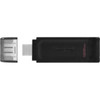Kingston DataTraveler 70 USB-C Flash Drive - 128 GB - USB 32 Gen 1 Type C - Black - Lifetime Warranty DT70128GB