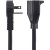 StarTechcom 10ft Power Extension Cord Rotating Flat Plug Extension Cord NEMA 5-15P to NEMA 5-15R Cable 16 AWG 125V15A UL - 360 RTPAC10110