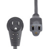 StarTechcom 10ft Power Extension Cord Rotating Flat Plug Extension Cord NEMA 5-15P to NEMA 5-15R Cable 16 AWG 125V15A UL - 360 RTPAC10110