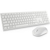 Dell Pro KM5221W Keyboard  Mouse - USB Plunger Wireless 240 GHz Keyboard - White - USB Wireless Mouse - Optical - 4000 dpi - White - KM5221W-WH-CNM