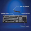 Verbatim Wired Keyboard and Mouse - USB Cable Keyboard - USB Mouse - 1000 dpi - Multimedia Hot Keys - Symmetrical - Compatible with 70734