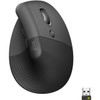 Logitech Lift Vertical Ergonomic Mouse Graphite - Optical - Wireless - Bluetooth - Graphite - USB - 4000 dpi - Scroll Wheel - 6 - 910-006466