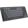 Logitech MX Mechanical Mini Minimalist Wireless Illuminated Keyboard Clicky Graphite - Wireless Connectivity - BluetoothRF - ft - 920-010552