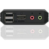 IOGEAR 2-Port 4K KVM Switch with HDMI USB and Audio Connections - 2 Computers - 4096 x 2160 - 4 x USB - USB 20 - 2 x HDMI GCS92HU