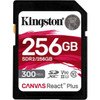 Kingston Canvas React Plus SDR2 256 GB Class 10UHS-II U3 V90 SDXC - 300 MBs Read - 260 MBs Write - Lifetime Warranty SDR2256GB