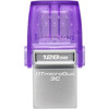 Kingston DataTraveler microDuo 3C USB Flash Drive - 128 GB - USB 32 Gen 1 Type C USB 32 Gen 1 Type A - 200 MBs Read Speed - - DTDUO3CG3128GB