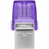 Kingston DataTraveler microDuo 3C USB Flash Drive - 128 GB - USB 32 Gen 1 Type A USB 32 Gen 1 Type C - 200 MBs Read Speed - 5 DTDUO3CG3128GBCR