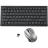 Verbatim Silent Wireless Compact Keyboard and Mouse - Wireless RF 240 GHz Keyboard - Wireless RF Mouse - Blue LED - 1600 dpi - with - 70739