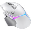 Logitech G502 X PLUS LIGHTSPEED Wireless Gaming Mouse - Optical - Wireless - Rechargeable - White - 1 Pack - USB Type C - Scroll Wheel 910-006169