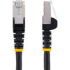 StarTechcom 15ft CAT6a Ethernet Cable Black Low Smoke Zero Halogen LSZH 10 GbE 100W PoE SFTP Snagless RJ-45 Network Patch Cord - NLBK-15F-CAT6A-PATCH