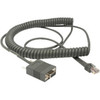 Zebra Coiled Cable - 12 ft Serial Data Transfer Cable - First End 9-pin DB-9 RS-232 Serial - Female CBA-R03-C12PAR