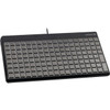 CHERRY SPOS Rows and Columns Keyboard - 142 Keys - 142 Relegendable Keys - Magnetic Stripe Reader - USB - Black G86-63400EUADAA