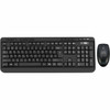Adesso Antimicrobial Wireless Desktop Keyboard and Mouse - USB Membrane Wireless RF 240 GHz Keyboard - French - USB Wireless RF Mouse WKB-1320CB-FR