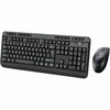 Adesso Antimicrobial Wireless Desktop Keyboard and Mouse - USB Membrane Wireless RF 240 GHz Keyboard - French - USB Wireless RF Mouse WKB-1320CB-FR