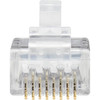 Tripp Lite Cat6 RJ45 Pass-Through UTP Modular Plug 100 Pack - 100 Pack - 1 x RJ-45 Network Male - Clear - TAA Compliant N232-100-UTP