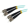 StarTechcom_1m_Fiber_Optic_Cable_-_10_Gb_Aqua_-_Multimode_Duplex_50125_-_LSZH_-_STST_-_OM3_-_ST_to_ST_Fiber_Patch_Cable_-_for_-_1m_A50FBSTST1