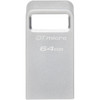 Kingston DataTraveler Micro USB Flash Drive - 64 GB - USB 32 Gen 1 Type A - 200 MBs Read Speed - Silver - 5 Year Warranty DTMC3G264GB