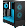 Fractal Design Pop Air RGB Computer Case - Tower - Cyan Black Blue - Steel Tempered Glass - 9 x Bay - 3 x 472 120 mm x Fans - FD-C-POR1A-02