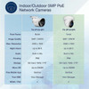 TRENDnet TV-IP1515PI 5 Megapixel IndoorOutdoor Network Camera - Color - Dome - White - TAA Compliant - 9843 ft 30 m Infrared Night TV-IP1515PI