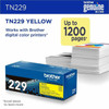 Brother Original Standard Yield Laser Toner Cartridge - Yellow - 1 Each - 1200 Pages TN229Y