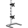 Atdec dual stack or single monitor desk mount with a freestanding base VESA 75x75 100x100 Suits flat and curved displays - dual up VFS-DV