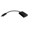 USB-C Male to 35mm 4-Pole Female  USB-C Female Headphone Adapter - Black