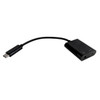 USB-C Male to 35mm 4-Pole Female  USB-C Female Headphone Adapter - Black