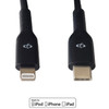 Apple iPhone 8-pin Lightning to USB Type-C Male Cable - Black - 6ft