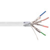 1000ft 4 Pair CAT6 550Mhz 26AWG Stranded Shielded FFTP FT4CMR Bulk Cable - White