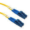 OS2 Singlemode Duplex LCLC 9 Micron Short Boots - Fiber Optic Patch Cable - 16mm Jacket - OFNP Plenum - 05m