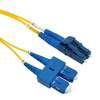 OS2 Singlemode Duplex LCSC 9 Micron Short Boots - Fiber Optic Patch Cable - 16mm Jacket - OFNP Plenum - 05m