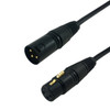 XLR 3-pin Male to XLR 3-pin Female Balanced Cable - Black - 15ft