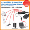 Tripp_Lite_4-Port_USB_20_Hi-Speed_Ultra-Mini_Hub_with_power_adapter_-_USB_-_External_-_4_USB_Ports_-_4_USB_20_Ports_-_Mac_U222-004-R