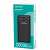 Adata P20000QCD Power Bank - For Mobile Phone Gaming Console - Lithium Polymer Li-Polymer - 20000 mAh - 3 A - 5 V DC 9 V DC 12 V AP20000QCD-DGT-CBK
