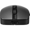 HP 710 Rechargeable Silent Mouse - Track-On-Glass - Wireless - Bluetooth - 240 GHz - Rechargeable - USB Type A - 3000 dpi - Tilt - 7 6E6F2AAABL