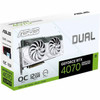 Asus NVIDIA GeForce RTX 4070 SUPER Graphic Card - 12 GB GDDR6X - 7680 x 4320 - 2550 GHz Boost Clock - 192 bit Bus Width - PCI Express DUAL-RTX4070S-O12G-WHITE