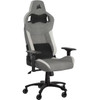 Corsair T3 RUSH Fabric Gaming Chair 2023 - GreyWhite - For Gaming - Fabric Nylon Memory Foam - White Gray CF-9010058-WW