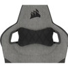 Corsair T3 RUSH Fabric Gaming Chair 2023 - GreyWhite - For Gaming - Fabric Nylon Memory Foam - White Gray CF-9010058-WW