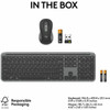 Logitech Signature Slim for Business MK955 Keyboard  Mouse - USB Type A Wireless Bluetooth 51 Keyboard - Graphite - USB Type A Mouse 920-012427