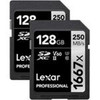 Lexar Professional 1667X 128GB 2-Pack SDXC UHS-II Card LSD128CBNA16672