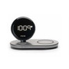 iHome IWW33 Compact Alarm Clock w QI Wireless Fast Charging Apple Watch Charging and USB Charging IWW33BG