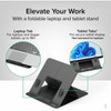 Plugable Drawing Tablet Stand Folio Portable Foldable Laptop Stand with 4 Adjustable Angles - iPad Holder Stand for Laptop and Up to PT-STANDX