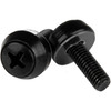 StarTechcom M5 x 12mm - Screws - 50 Pack Black - M5 Mounting Screws for Server Rack  Cabinet - Install your rack-mountable hardware CABSCREWSB