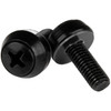 StarTechcom M6 x 12mm - Screws - 100 Pack Black - M6 Mounting Screws for Server Rack  Cabinet - Install your rack-mountable with - CABSCRWSM62B