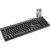 Rocstor KS20T Keyboard with Smartcard Reader - 104 Keys - QWERTZ Layout - Smart Card Reader - USB - Black - TAA Compliant Y10P002-B1