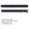 CyberPower Basic PDU20BHVT12R 12-Outlets PDU - Basic - NEMA L6-20P - 12 x IEC 60320 C13 - 230 V AC - 1U - Vertical - Rack-mountable PDU20BHVT12R