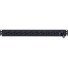 CyberPower Metered PDU20MT2F10R 12-Outlets PDU - NEMA L5-20P - 10 x NEMA 5-20R - 120 V AC - 1U - Vertical - Rack-mountable PDU20MT2F10R